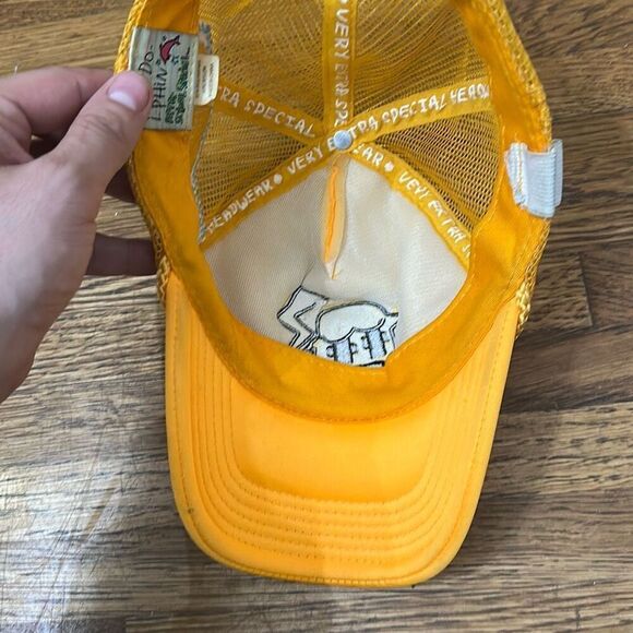 Pink Dolphin Mens Yellow After School Special Mesh Snap Back Trucker Cap - Picture 4 of 5